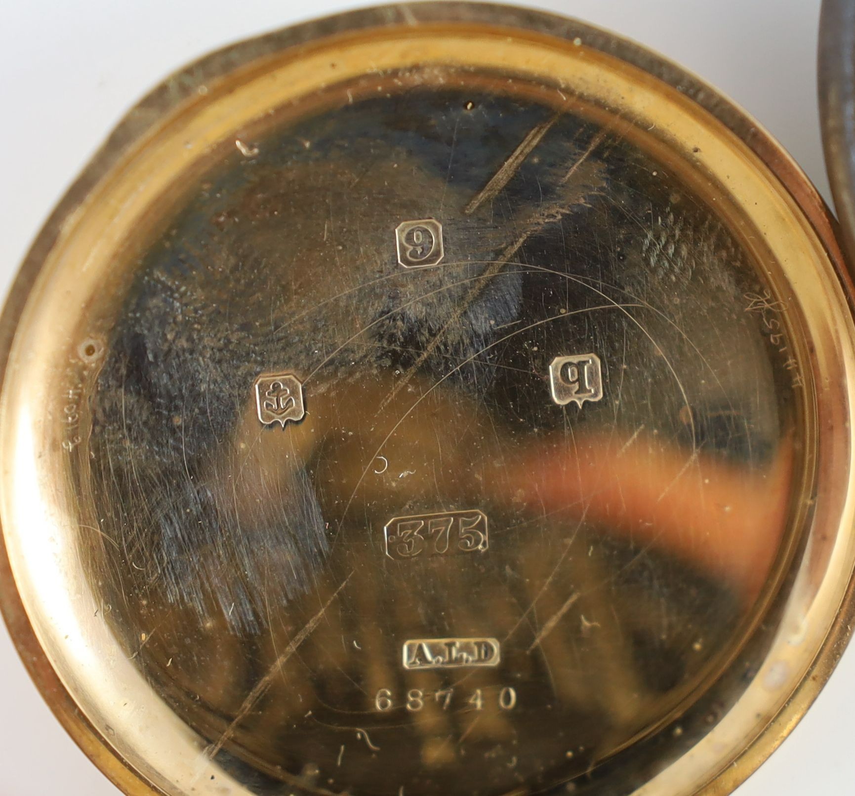 WWI interest: W G Wright, East Surrey Regiment 9ct gold presentation open faced keyless lever pocket watch, hallmarked for Birmingham, 1915, with Roman dial 1914-5 star, various shooting medals and a German soldier's ala